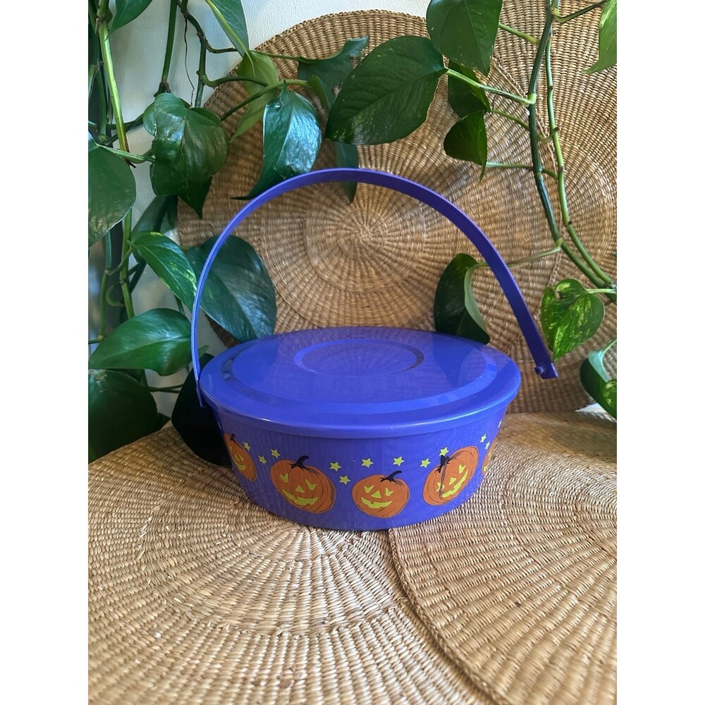 10” Halloween Pumpkin Basket with lid